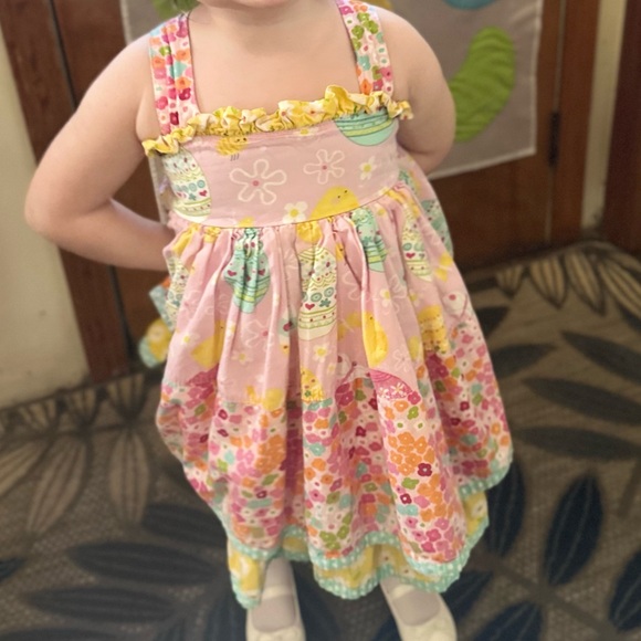 Jelly The Pug Other - Jelly the Pug Easter Ruffle Dress - 3T